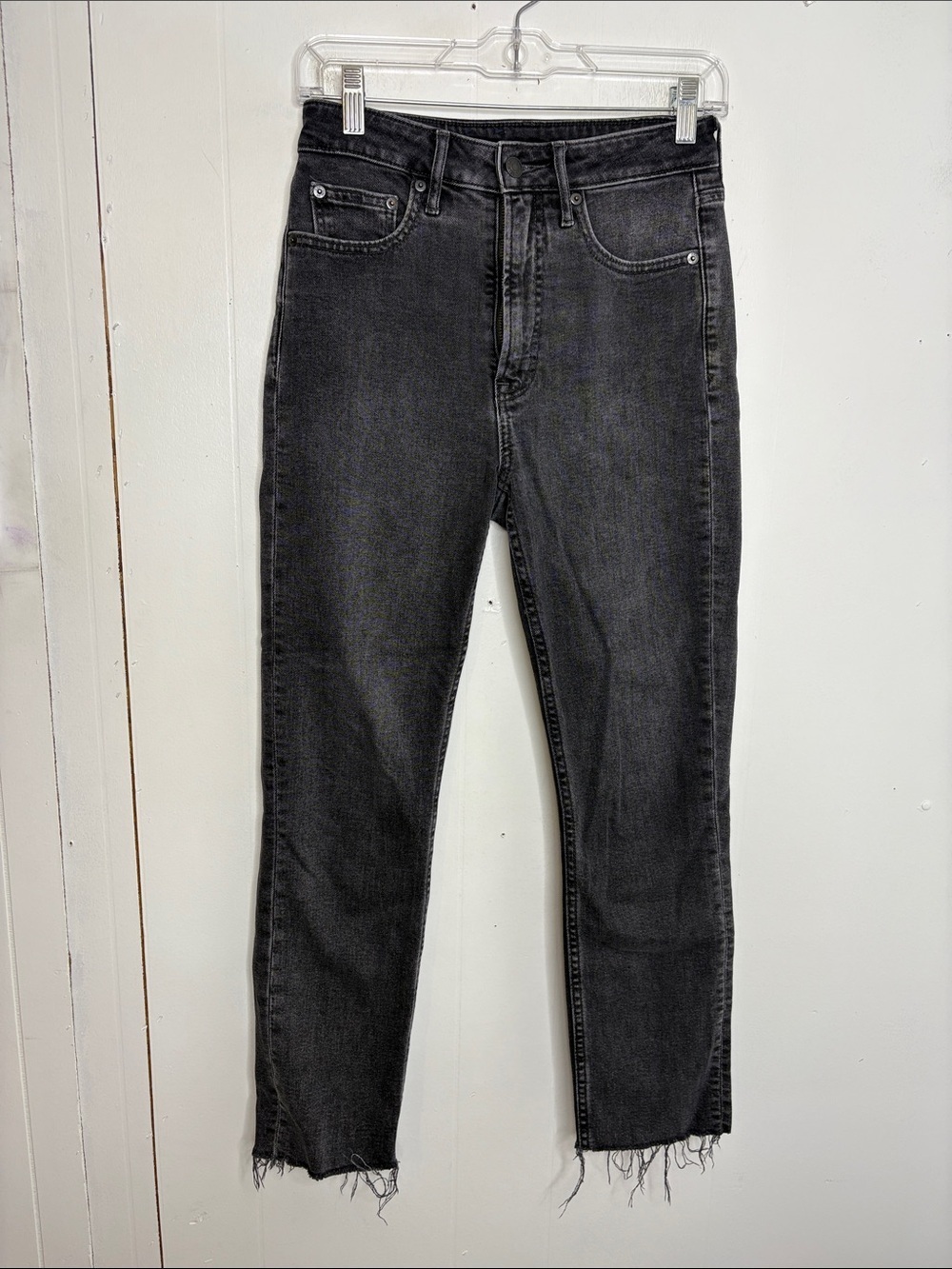 Gap Jeans Womens 2 26 Vintage Slim Sky High Fray Hem Straight Stretch Ankle